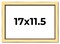 17x11.5 Simple Gold Picture Frame - UV Acrylic, Foam Board Backing, Hanging Hardware